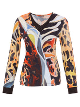 Load image into Gallery viewer, Animal Kingdom V Neck Top
