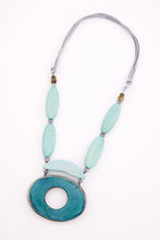 Load image into Gallery viewer, Colour Oval Necklave with oblong stone
