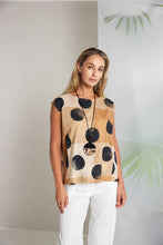 Load image into Gallery viewer, Spot print round neck cotton top
