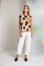 Load image into Gallery viewer, Spot print round neck cotton top
