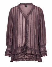 Load image into Gallery viewer, Feline Plum Blouse
