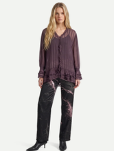 Load image into Gallery viewer, Feline Plum Blouse
