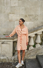 Load image into Gallery viewer, Peach Shirt Dress
