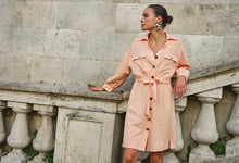 Load image into Gallery viewer, Peach Shirt Dress
