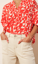 Load image into Gallery viewer, Chili Blouse raglan scarlet graphic
