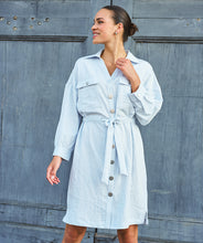 Load image into Gallery viewer, Baby Blue Shirt Dress
