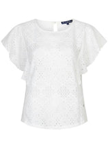 Load image into Gallery viewer, Off white Ajour ruffle Top
